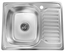 Roostevabast terasest valamu Dekor D6350P parem, sifooniga