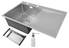 Roostevabast terasest valamu D6845H Satin, parem, hall, sifooniga