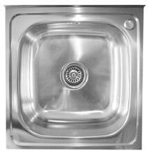 Roostevabast terasest valamu D5050B, pealt paigaldatav, 0.6 mm, sifooniga