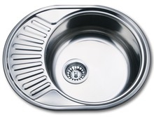 Roostevabast terasest valamu Euroliuks D5745P, 570 x 445 x 180 mm, 0.8 mm, universaalne, sifooniga