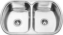 Roostevabast terasest valamu Euroliuks S7749P, 770 x 490 mm, sifooniga