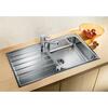 Roostevabast terasest valamu Blanco Livit XL 6 S 518519, 18/10 brushed, ekstsentrikuga