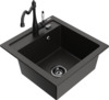 Graniidist köögivalamu Mexen Vito 6503-75-670700-70-B, 52 x 49 x 21 cm, must/kuldne metallic, segisti ja sifooniga