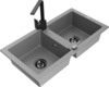 Graniitköögivalamu Mexen Mario 6504-71-670300-70-B, 82 x 43 x 16 cm, hall/must, segisti ja sifooniga