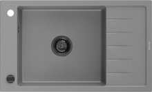 Graniidist köögivalamu Mexen Elias 6511791005-71-B, 79 x 48 x 20 cm, hall/must, sifooniga