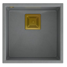 Graniidist köögivalamu Quadron David 40 HQD4242U5-G1, 420 x 420 x 225 mm, hall/kuldne
