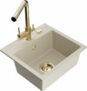 Graniidist köögivalamu Mexen Milo 6505-69-671600-50, 43 x 41 x 17.1 cm, beež, koos segisti ja sifooniga