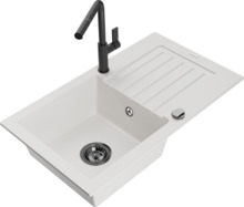 Graniidist köögivalamu Mexen Pablo 6510-20-670401-70-B, 75.2 x 43.6 x 16.1 cm, valge