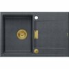 Graniitvalamu Quadron Owen OWEN 111, HQO7650U8PVDG1, 76 x 50 x 21.5 cm, must teemant/kuldsete detailidega