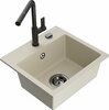 Graniidist köögivalamu Mexen Milo 6505-69-670401-70-B, 43.5 x 41 x 17.1 cm, beež, koos segisti ja sifooniga