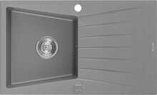 Graniidist köögivalamu Mexen Cesar 6514771010-71, 775 x 470 mm, hall, sifooniga