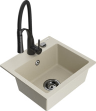 Graniidist köögivalamu Mexen Milo 6505-69-73450-70-B, 43.5 x 41 x 17.1 cm, beež, segisti ja sifooniga