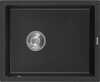 Graniidist köögivalamu Mexen Pedro 6508561000-73, 560 x 460 mm, must/hõbe metallic, sifooniga