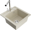 Graniidist köögivalamu Mexen Vito 6503-69-671600-00, 52 x 49 x 21 cm, beež/kroom, segisti ja sifooniga