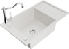 Graniidist köögivalamu Mexen Elias 6511-20-670700-00, 79 x 48 x 20 cm, valge, koos segisti ja sifooniga