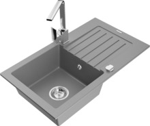 Graniidist köögivalamu Mexen Pablo 6510-71-670300-00, 75 x 43 x 16.1 cm, hall, kuivatiga ja segistiga