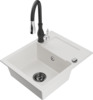 Graniitköögivalamu Mexen Enzo 6506-20-672601-70, 57.6 x 46.5 x 17.4 cm, valge/must, segisti ja sifooniga