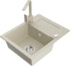 Graniidist köögivalamu Mexen Enzo 6506-69-670300-69, 57.6 x 46.5 x 17.4 cm, beež, segisti ja sifooniga