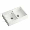 Graniidist köögivalamu Quadron Bill 120 HCQB9062U1BS, 900 x 620 x 195 mm, valge/roostevaba teras