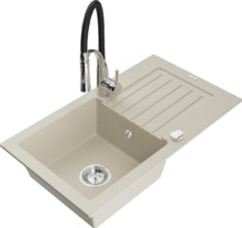 Graniidist köögivalamu Mexen Pablo 6510-69-73450-07, beež, segisti ja sifooniga
