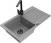 Graniidist köögivalamu Mexen Pablo 6510-71-670300-70-B, 75 x 43 x 16.1 cm, hall/must, koos segisti ja sifooniga