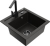Graniidist köögivalamu Mexen Vito 6503-75-670300-70-B, 52 x 49 x 21 cm, metallic must/kuldne, segisti ja sifooniga