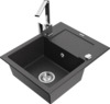 Graniidist köögivalamu Mexen Enzo, 6506-76-670300-00, 57 x 46 x 17.4 cm, must marmor, segisti ja sifooniga