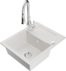 Graniitköögivalamu Mexen Enzo 6506-20-672601-00, 57 x 46 x 17 cm, valge, segisti ja sifooniga