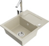 Graniidist köögivalamu Mexen Enzo 6506-69-670300-00, 57.6 x 46.5 x 17.4 cm, beež, koos segisti ja sifooniga