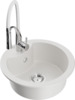 Graniitköögivalamu Mexen Diego 6512-20-73450-02, 48 x 48 x 16 cm, valge, segisti ja sifooniga