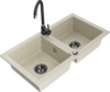 Graniitköögivalamu Mexen Mario 6504-69-670200-70, 82 x 43.6 x 16.1 cm, beež, segisti ja sifooniga