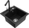 Graniidist köögivalamu Mexen Vito 6503-77-671600-70, 49 x 52 x 21 cm, must, segisti ja sifooniga