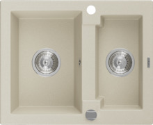 Graniidist köögivalamu Mexen Carlos 6518581500-69, 582 x 475 mm, beež, sifooniga