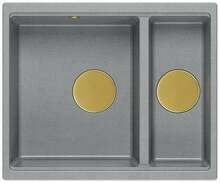 Graniitköögivalamu Quadron Logan 150 HCQL5646U5-G1U, 56 x 46 x 22 cm, hõbedane kivi