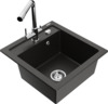 Graniidist köögivalamu Mexen Vito 6503-75-671600-00, 49 x 52 x 21 cm, metallic must/kuld+chrome, segisti ja sifooniga