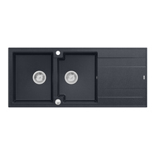 Topelt graniitvalamu Quadron Evan 121 HQE11650U8BSP2O, 116 x 50 x 21.5 cm, must teemant