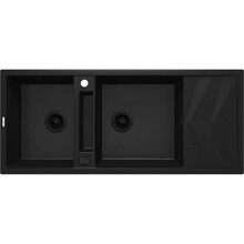 Graniidist köögivalamu Deante Magnetic ZRMN213, 116 x 50 x 22.4 cm, must, 2 kaussi, kuivatialusega