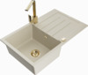 Graniidist köögivalamu Mexen Bruno 6513-69-670300-50, 79 x 49 x 20 cm, beež, segisti ja sifooniga