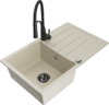 Graniidist köögivalamu Mexen Bruno 6513-69-73450-70-B, 79 x 49 x 20 cm, beež, koos segisti ja sifooniga