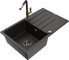 Graniitköögivalamu Mexen Bruno 6513-75-670401-57-B, must/kuldne metallic, segisti ja sifooniga