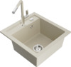 Graniidist köögivalamu Mexen Vito 6503-69-670401-09, 49 x 52 x 21 cm, beež, segisti ja sifooniga