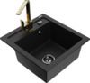 Graniidist köögivalamu Mexen Vito 6503-77-670300-50-B, 49 x 52 x 21 cm, must/gold, segisti ja sifooniga