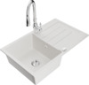 Graniidist köögivalamu Mexen Bruno 6513-20-672601-00, 79 x 49 x 20 cm, valge, segisti ja sifooniga