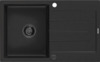 Graniidist köögivalamu Mexen Bruno 6513791010-77-B, 795 x 495 mm, must, sifooniga