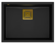 Graniitvalamu Quadron David 50 HQD5542U7-G1, 550 x 420 x 225 mm, must/kuldne