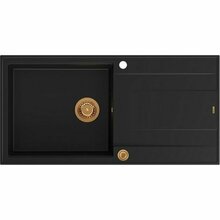 Köögi valamu Quadron Evan 146 XL HCQE10050U7PVDC1P2O, 1000 x 500 x 210 mm, süsimust/vask