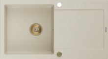 Graniidist köögivalamu Mexen Leo 6501901010-69-G, 900 x 500 mm, beež/kuldne, sifooniga