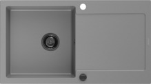Graniidist köögivalamu Mexen Leo 6501901010-71-B, 900 x 500 mm, hall/must, sifooniga