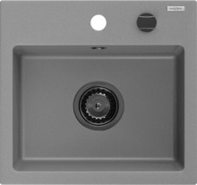 Graniidist köögivalamu Mexen Milo 6505441000-71-B, 43 x 41 x 17.1 cm, hall/must, sifooniga