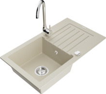 Graniidist köögivalamu Mexen Pablo 6510-69-670200-00, 75 x 43 x 16.1 cm, beež, koos segisti ja sifooniga